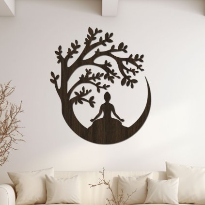 drevena dekorace yoga wenge
