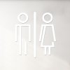 WC cedulka dámy a pánové bila