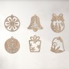 Sada 6 vánocnich ozdob dub sonoma