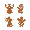 Sada 4 vánočních andělů tresen