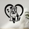Anglický bulldog v srdci cerna