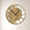 CLOCK hodiny dub zlaty bila cerne