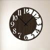 CLOCK hodiny wenge bila cerne