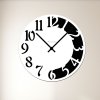 CLOCK hodiny bila cerna cerne