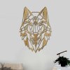dreveny obraz vlka geometry dub zlaty