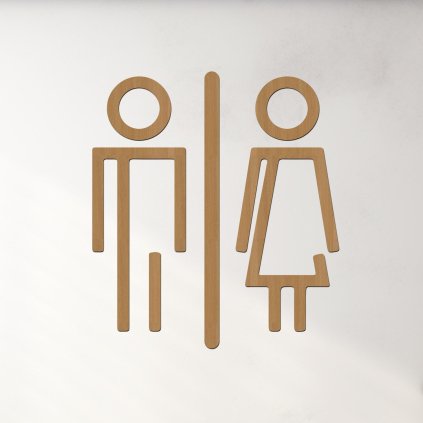 WC cedulka dámy a pánové buk