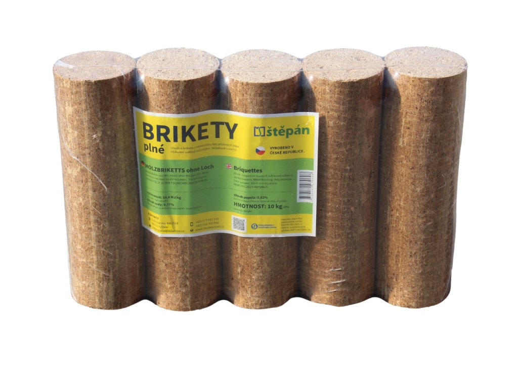Produkt. foto Pilinové brikety plné BRIKETY