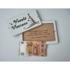 Drevená obálka na peniaze - Veselé Vianoce