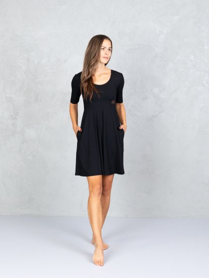 Drexiss šaty LORA SHORT BLACK (2)