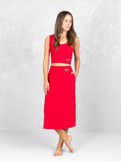 Drexiss tílko GLAM RED, Drexiss sukně CALLA MIDI RED (2)
