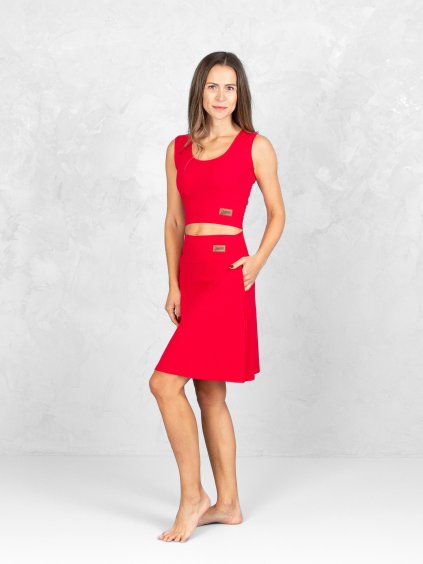 Drexiss tílko GLAM RED, Drexiss sukně CALLA SHORT RED (2)