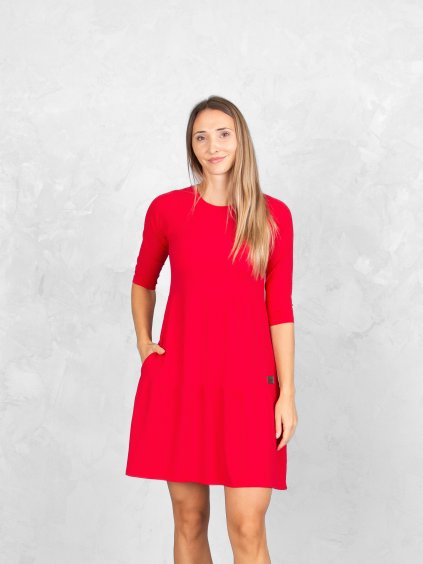 Drexiss šaty SOFIE SILK SPRING RED