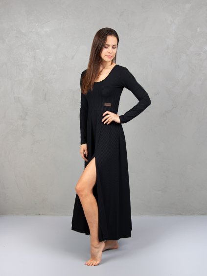 Drexiss šaty LORA LONG SPRING BLACK