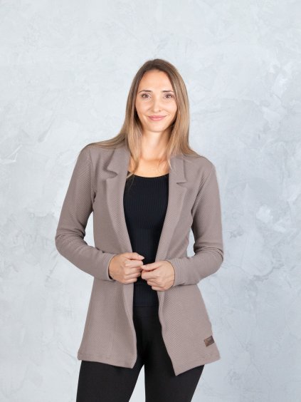 Drexiss dámské sako LISS STRUCTURE COFFEE