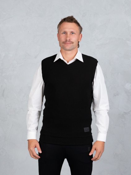 Drexiss pánská vesta GENTLE STRUCTURE BLACK