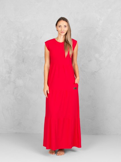 Drexiss šaty SOFIE SILK MAXI RED
