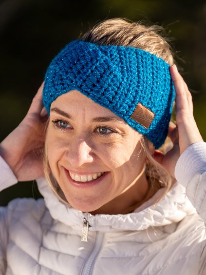 Drexiss čelenka TWIST LUREX PETROL