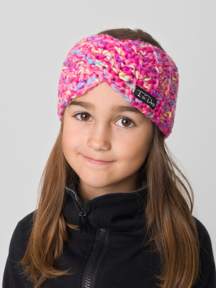 Drexiss háčkovaná čelenka TWIST MELÍR PINK (2)