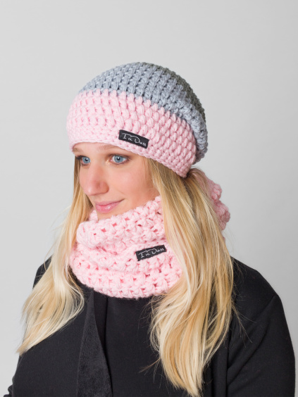 Drexiss háčkovaný set kulich homeless CAYAMBE a nákrčník