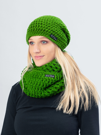 Drexiss háčkovaný set kulich homeless MALUBITING a nákrčník