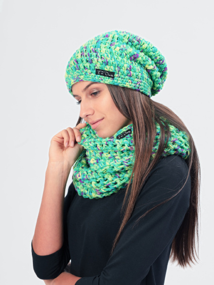 Drexiss háčkovaný set kulich homeless CONEJOS PEAK a nákrčník