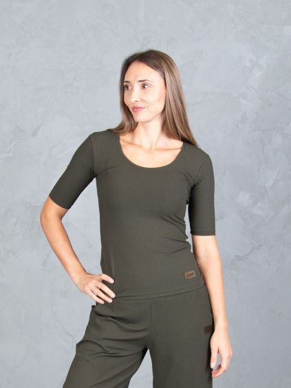 Drexiss tričko KAIRA DARK KHAKI