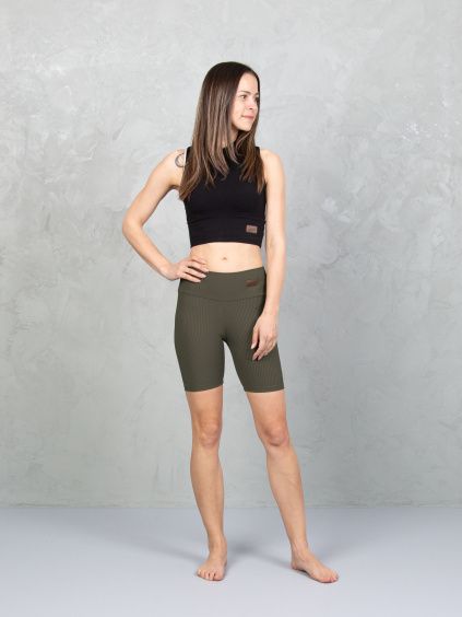 Drexiss kraťasy SKIN DARK KHAKI, Drexiss tílko FEEL BLACK