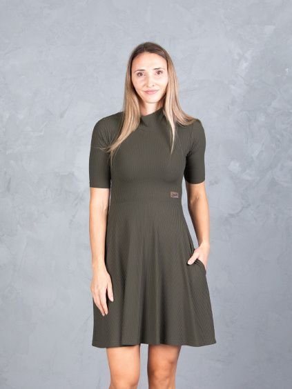 Drexiss šaty AURI SHORT DARK KHAKI