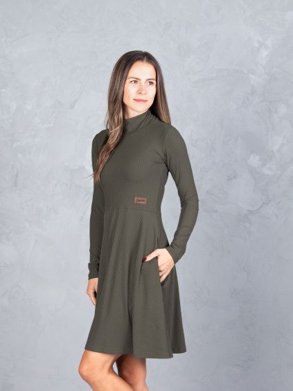 Drexiss šaty AURI SHORT SPRING DARK KHAKI