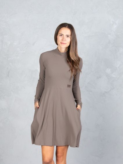 Drexiss šaty AURI SHORT SPRING TAUPE GREY