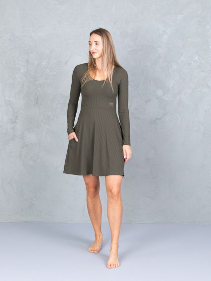 Drexiss šaty LORA SHORT SPRING DARK KHAKI