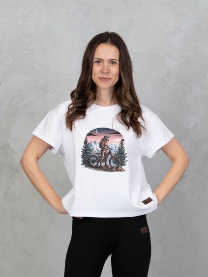 Drexiss tričko FLOW BIKE WHITE