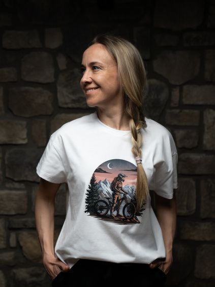 Drexiss tričko FLOW BIKE WHITE