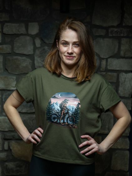 Drexiss tričko FLOW BIKE DARK KHAKI