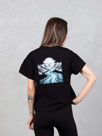 Drexiss tričko FLOW MOONRIVER BLACK