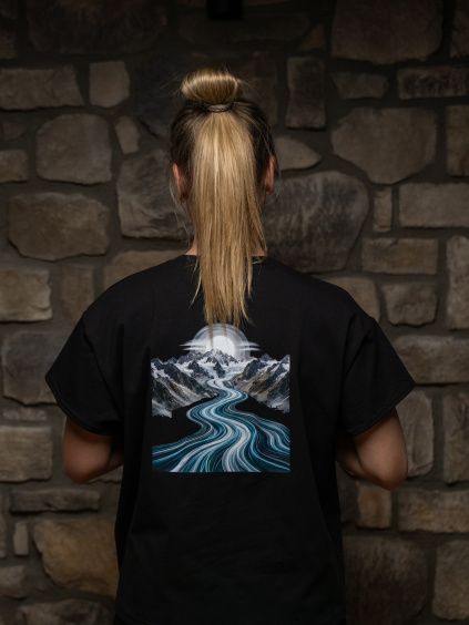 Drexiss tričko FLOW MOONRIVER BLACK