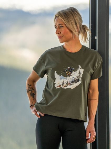 Drexiss tričko FLOW SKI DARK KHAKI