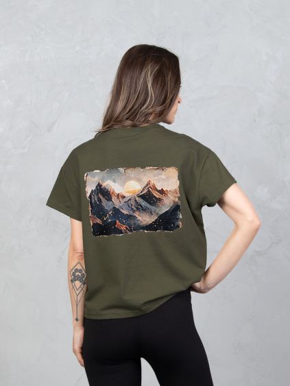 Drexiss tričko FLOW DUSK DARK KHAKI