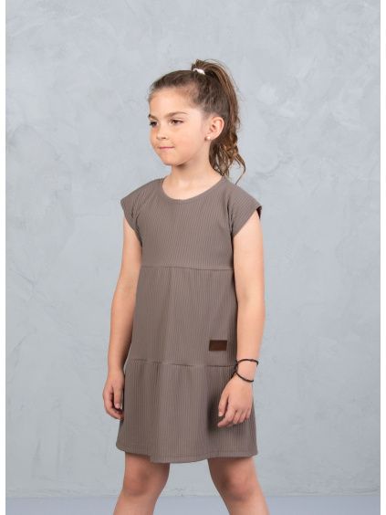 Drexiss dětské šaty SOFIE SILK TAUPE GREY (2)
