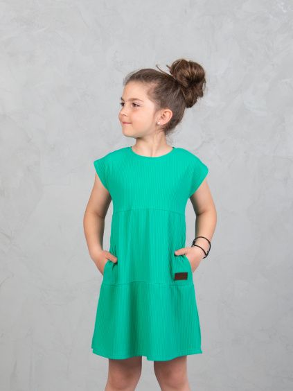 Drexiss dětské šaty SOFIE SILK GREEN