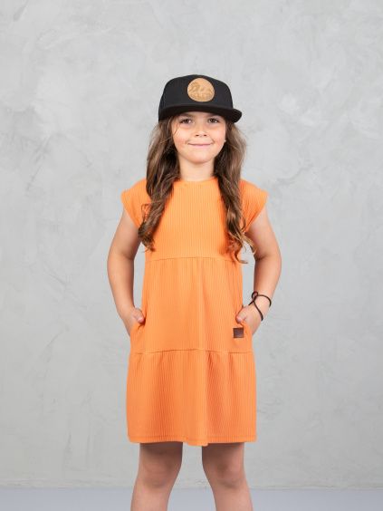 Drexiss dětské šaty SOFIE SILK PAPAYA