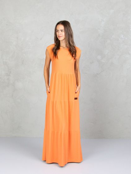 Drexiss šaty SOFIE SILK MAXI PAPAYA