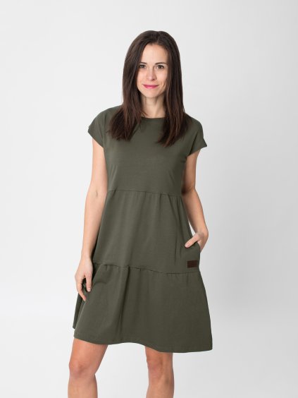 Drexiss letní šaty SOFIE DARK KHAKI