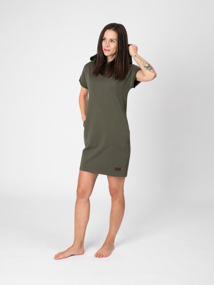 Drexiss šaty SARAH DARK KHAKI