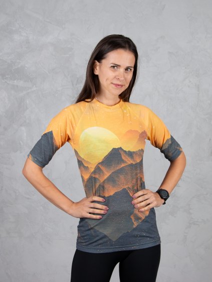 Drexiss ALL SUNSET YELLOW MERINO ACTIVE krátký rukáv