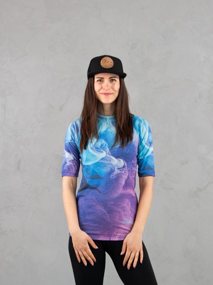 Drexiss ALL MIST VIOLET MERINO ACTIVE krátký rukáv