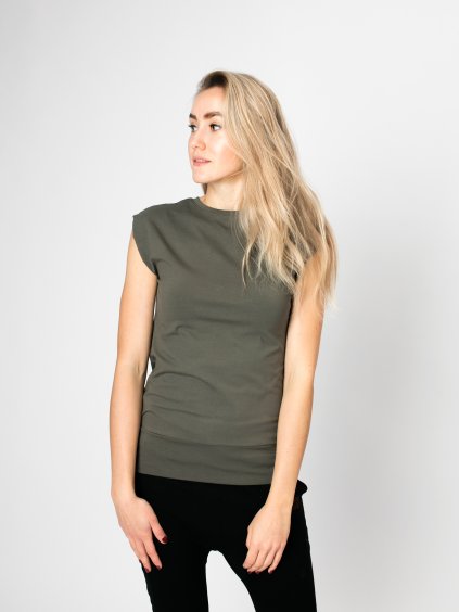 Drexiss tričko BASIC DARK KHAKI