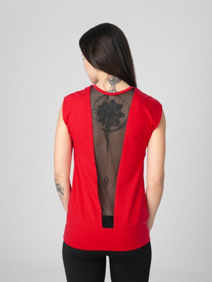 Drexiss tričko YOGA MESH RED