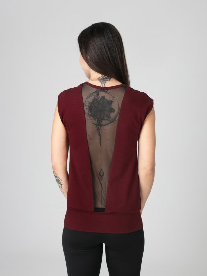 Drexiss tričko YOGA MESH WINE