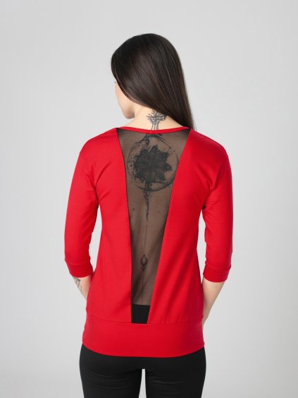 Drexiss tričko YOGA SPRING MESH RED